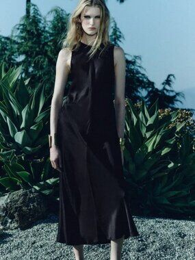 ZARA SLEEVELESS DRESS ZW COLLECTION Black Size S NWT